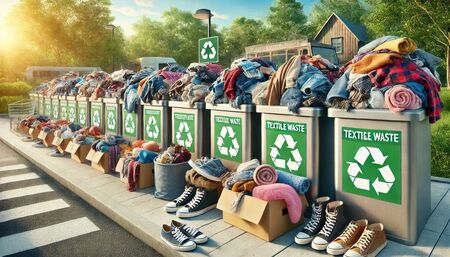 Zabojniki z odpadnim tekstilom