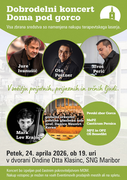 Vabilo na dobrodelni koncert Doma pod gorco