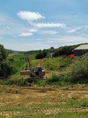 Izkop za optično omrežje v Trsteniku